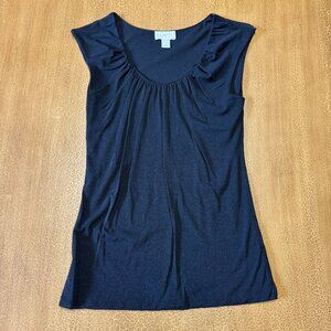 Ann Taylor LOFT Black Sleeveless Shirt - Size Small
